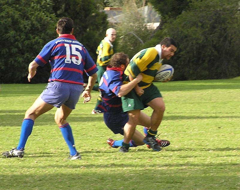 1st XV v Woodville -  Andy Farquharson tackles
